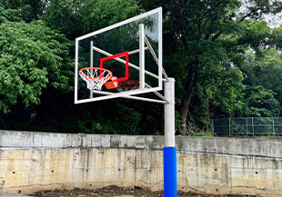 單柱固定式籃球架(不銹鋼/壓克力籃板)